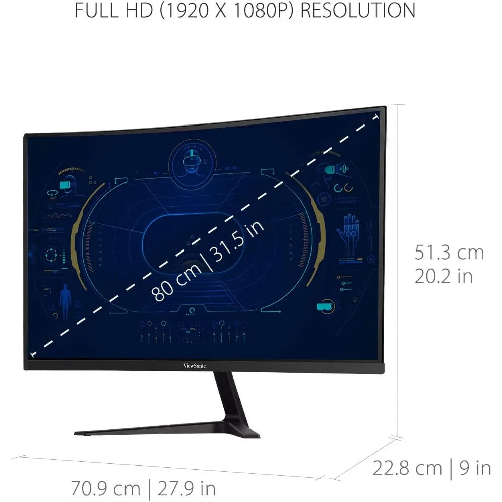 32 Gaming Monitor with Premium, Eye Care, HDMI - Tech Gamer Depot