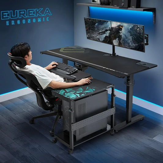 Height Adjustable Computer Tower Stand Gaming Set Up - Tech Gamer Depot