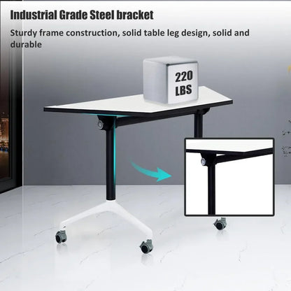 Folding Conference Table Rolling Conference Room Table - Tech Gamer Depot