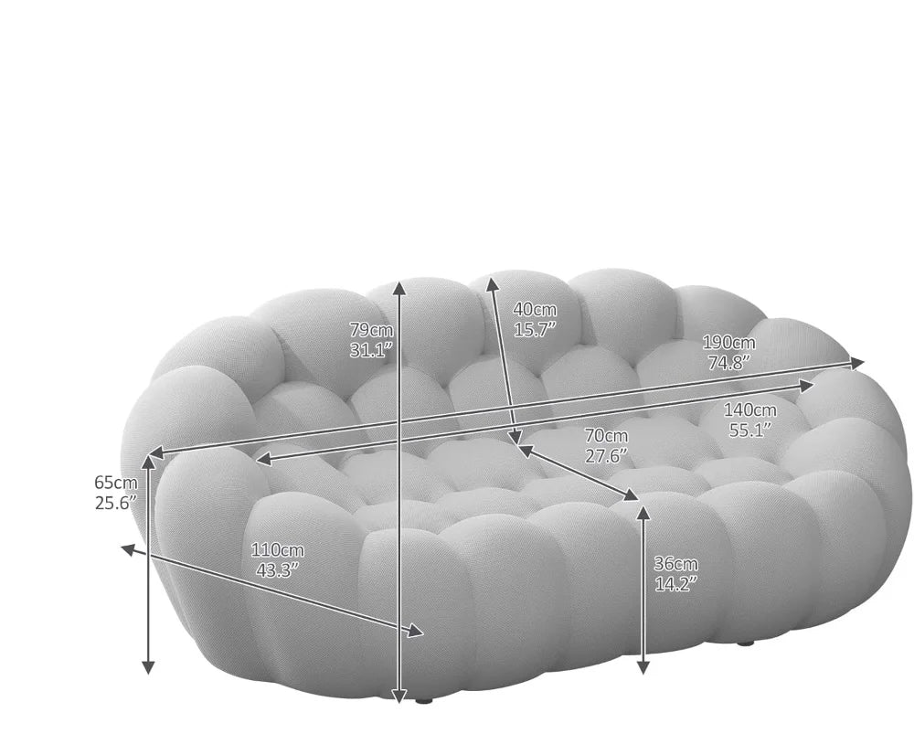 Luxury Bubble Sofa Upholstered - Tech Gamer Depot