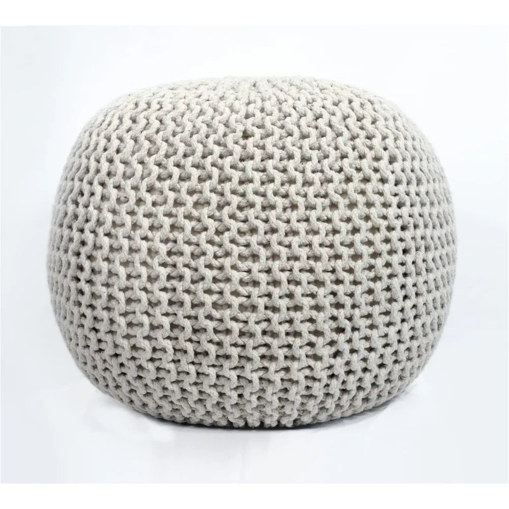 Stools & Ottomans Round stool footstool Hand-woven cotton - Tech Gamer Depot