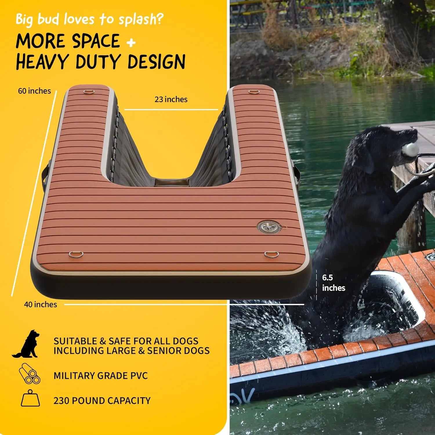 Inflatable Dock Platform Dog Boat - Tech Gamer Depot